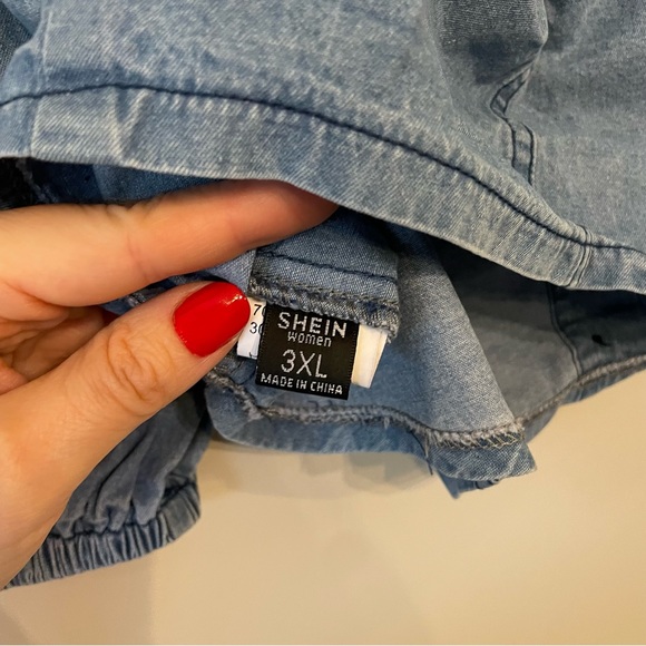 SHEIN Denim Crop Top- Size 3XL - Picture 3 of 6